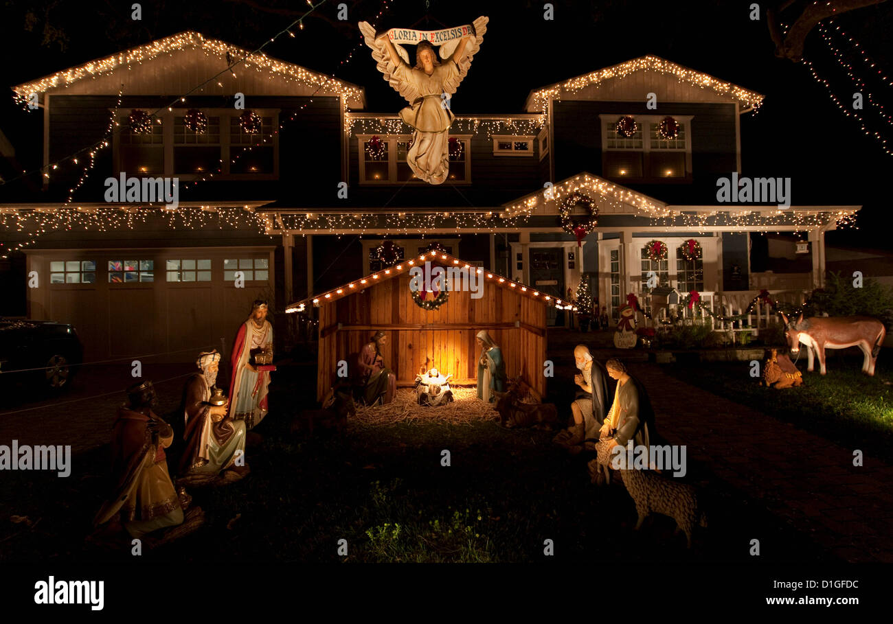 Candy Cane Lane Los Angeles High Resolution Stock Photography and