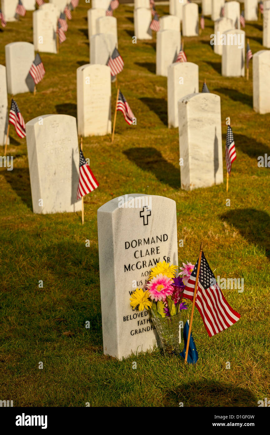 Scene in Sitka National Cemetery on Veterans Day 2012 Stock Photo - Alamy