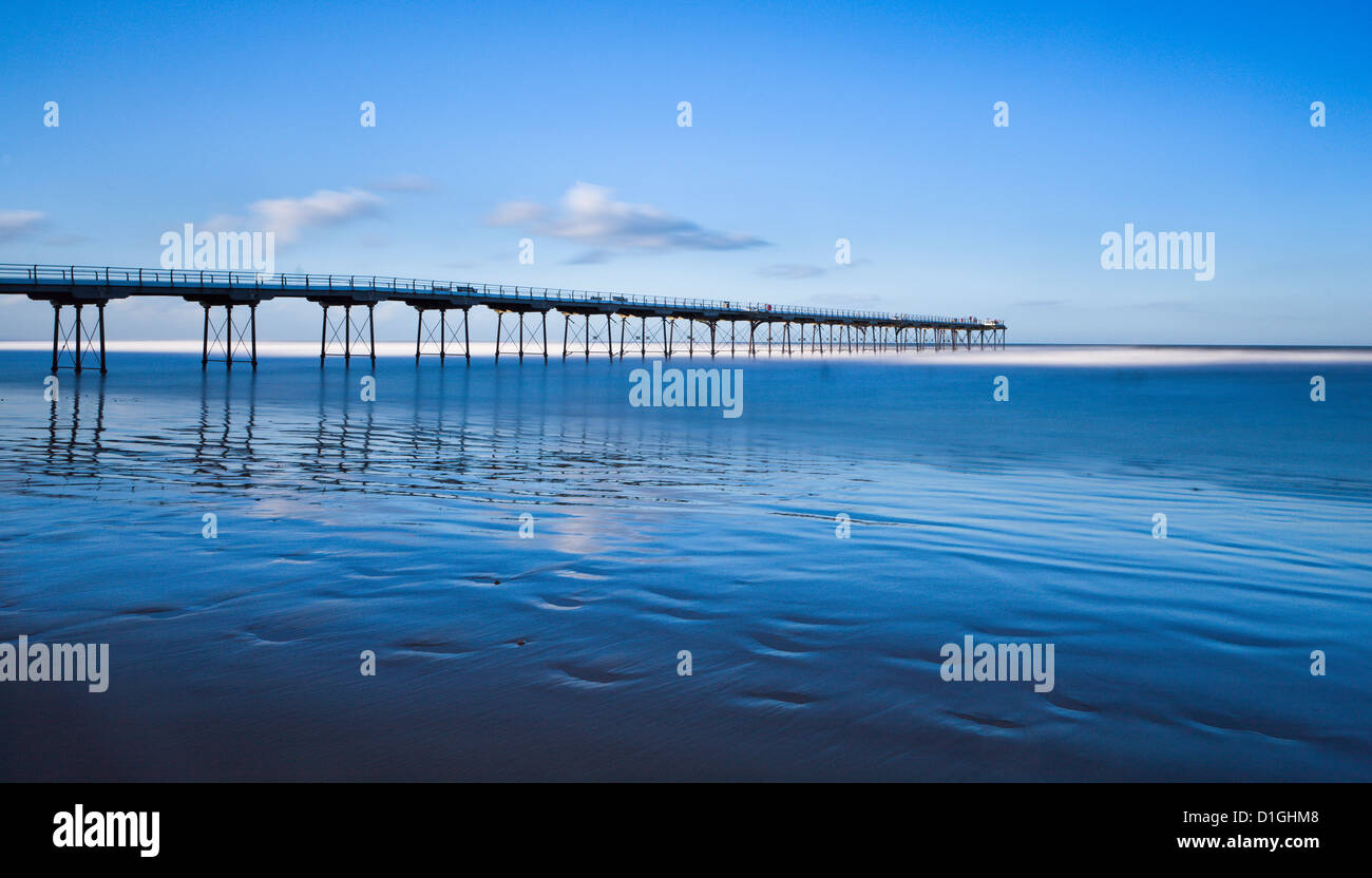 The pier at Saltburn by the Sea, North Yorkshire, Yorkshire, England, United Kingdom, Europe Stock Photo