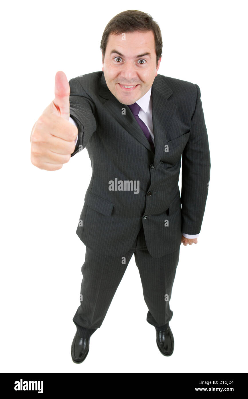 happy young businessman full length, isolated on white Stock Photo - Alamy