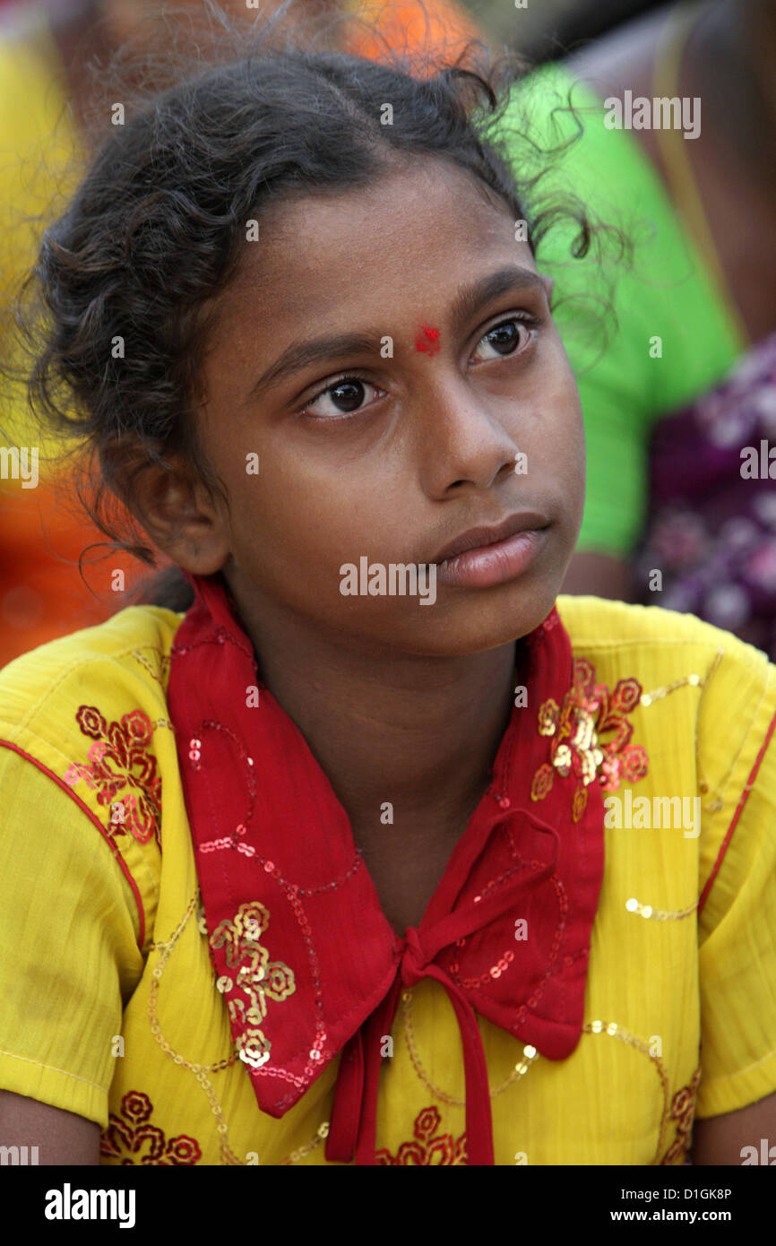 Mallikarjun Nagar, India, the portrait of a girl Stock Photo
