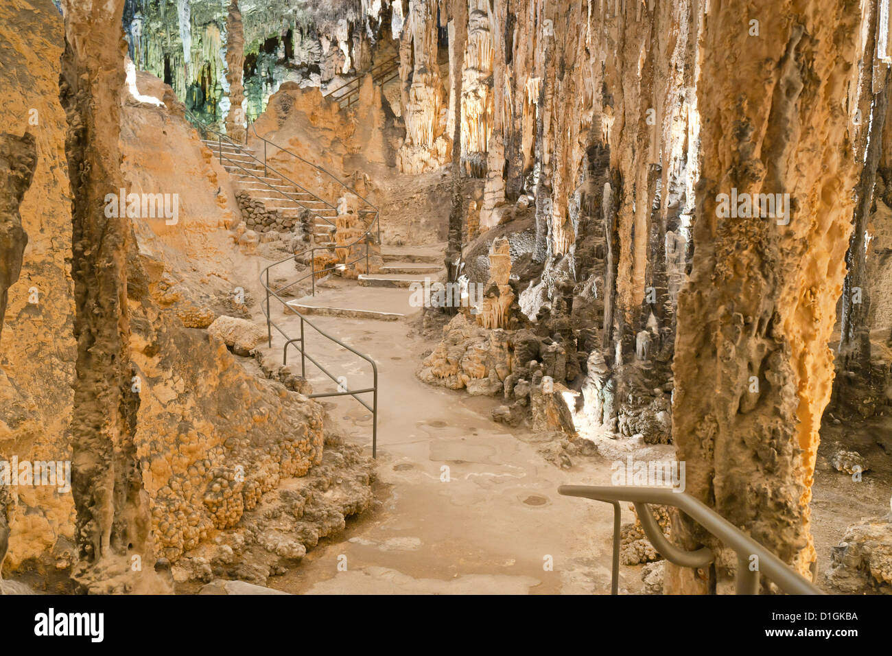Inside the Caves d'Arta, Llevant, Mallorca, Balearic Islands, Spain, Europe Stock Photo