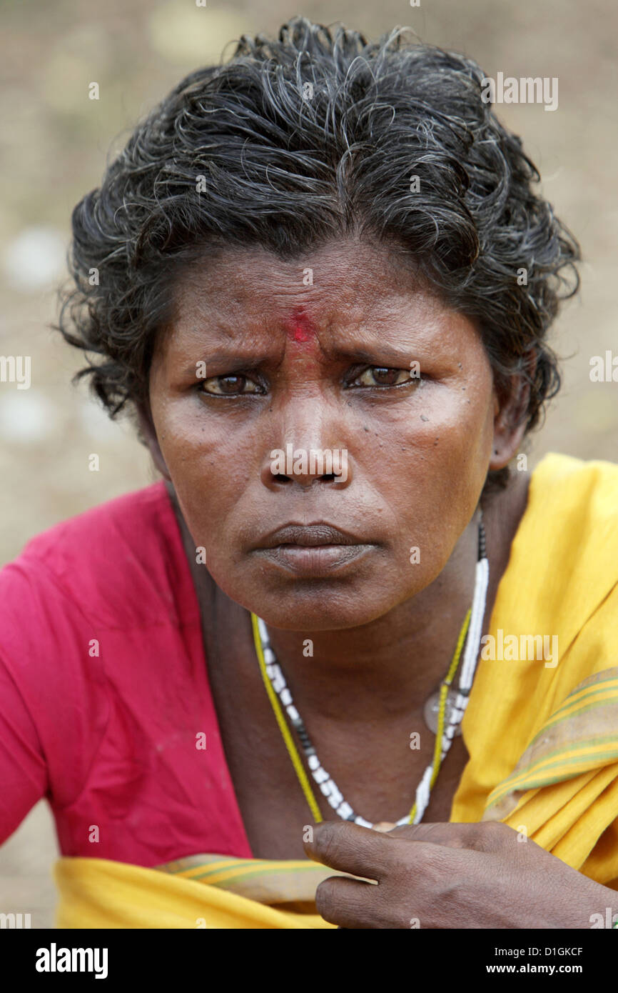 Mallikarjun Nagar, India, the portrait of a woman Stock Photo