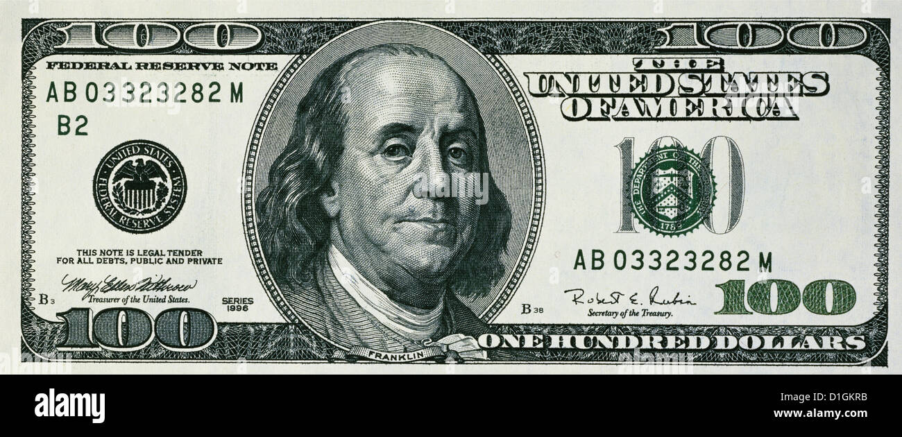 Money, 100 American dollars Stock Photo: 52612543 - Alamy