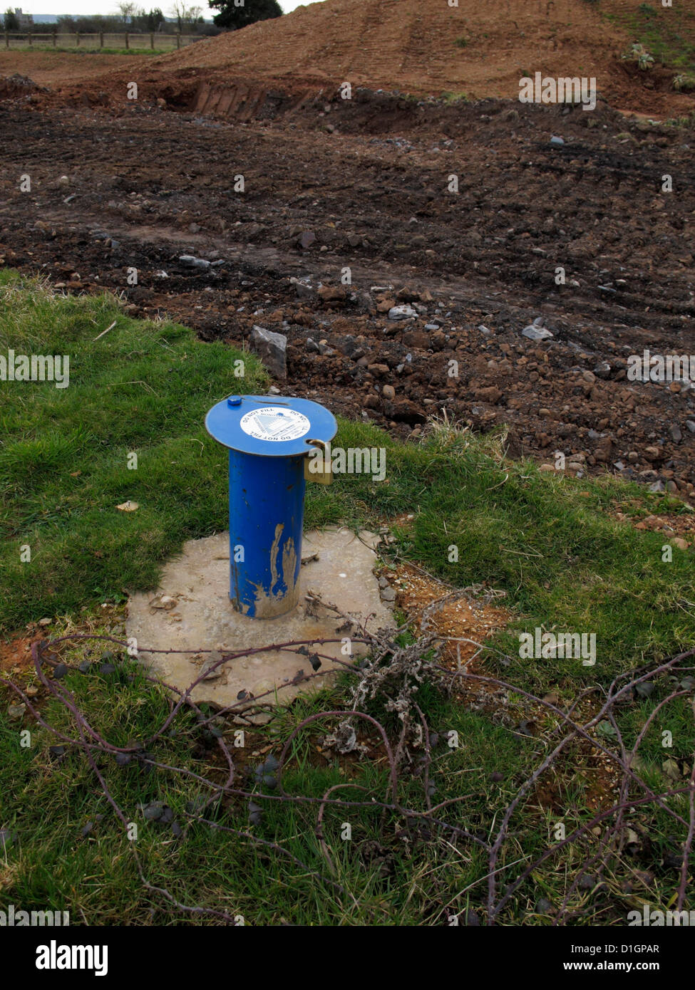 Lockable Cover of borehole standpipe accessed for monitoring Stock