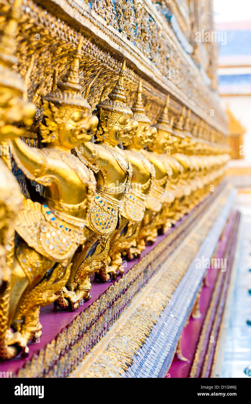 Guardian statues at Temple of the Emerald Buddha (Wat Phra Kaew), The Grand Palace, Bangkok, Thailand, Southeast Asia, Asia Stock Photo