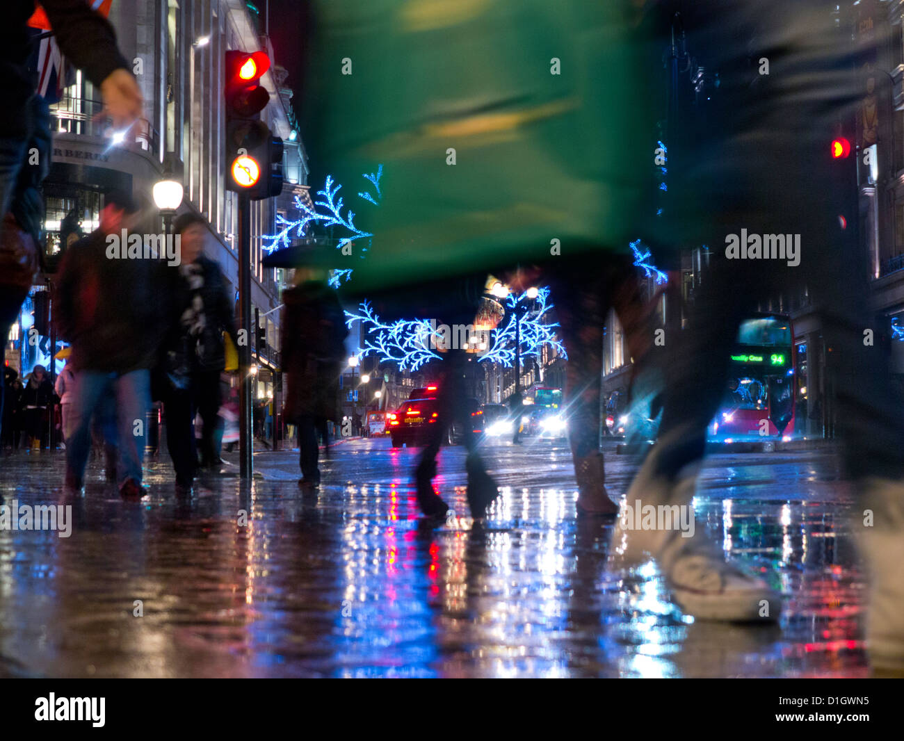 Rainy night street scene in hi-res stock photography and images - Alamy