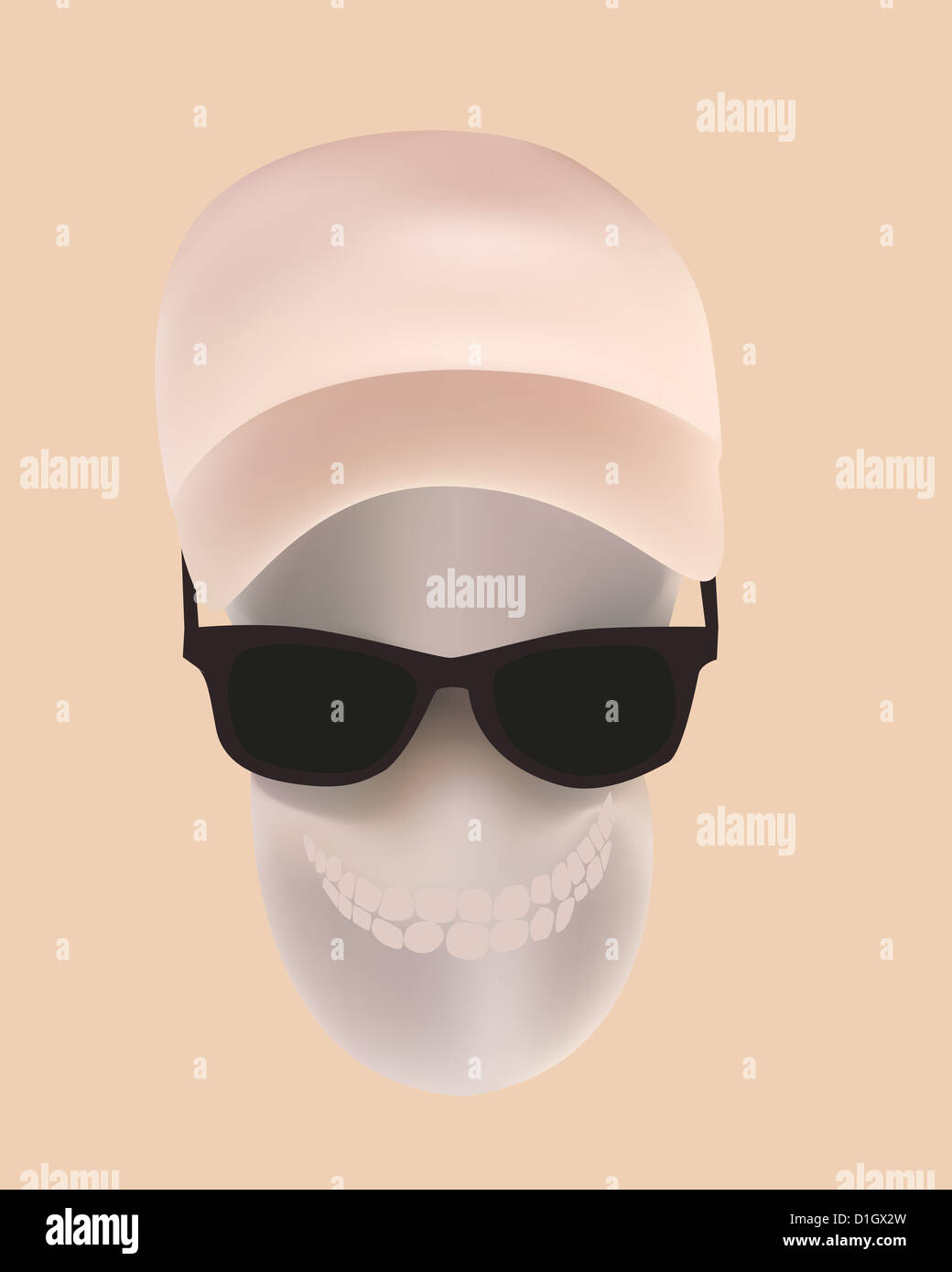 Vector illustration of human skull Stock Photo