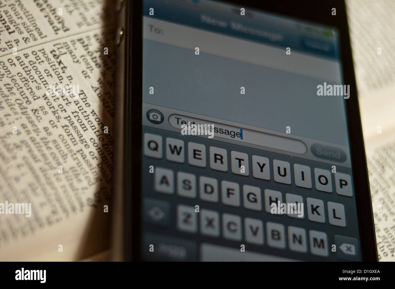 Text spelling mobile phone hires stock photography and images Alamy
