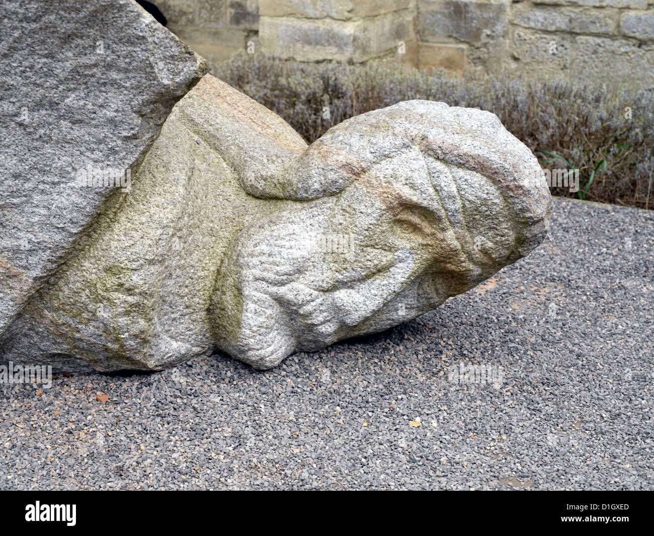 Fallen Christ ( Granite Sculpture 1997 ) Ronald Rae Stock Photo