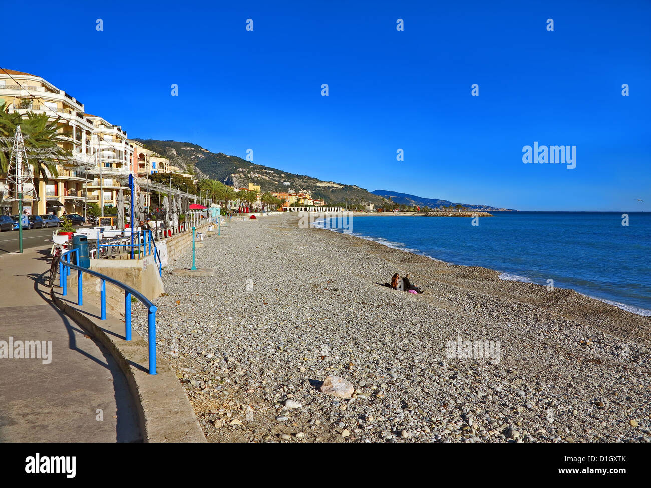 Menton in winter. Commune in the AlpesMaritimes department in the
