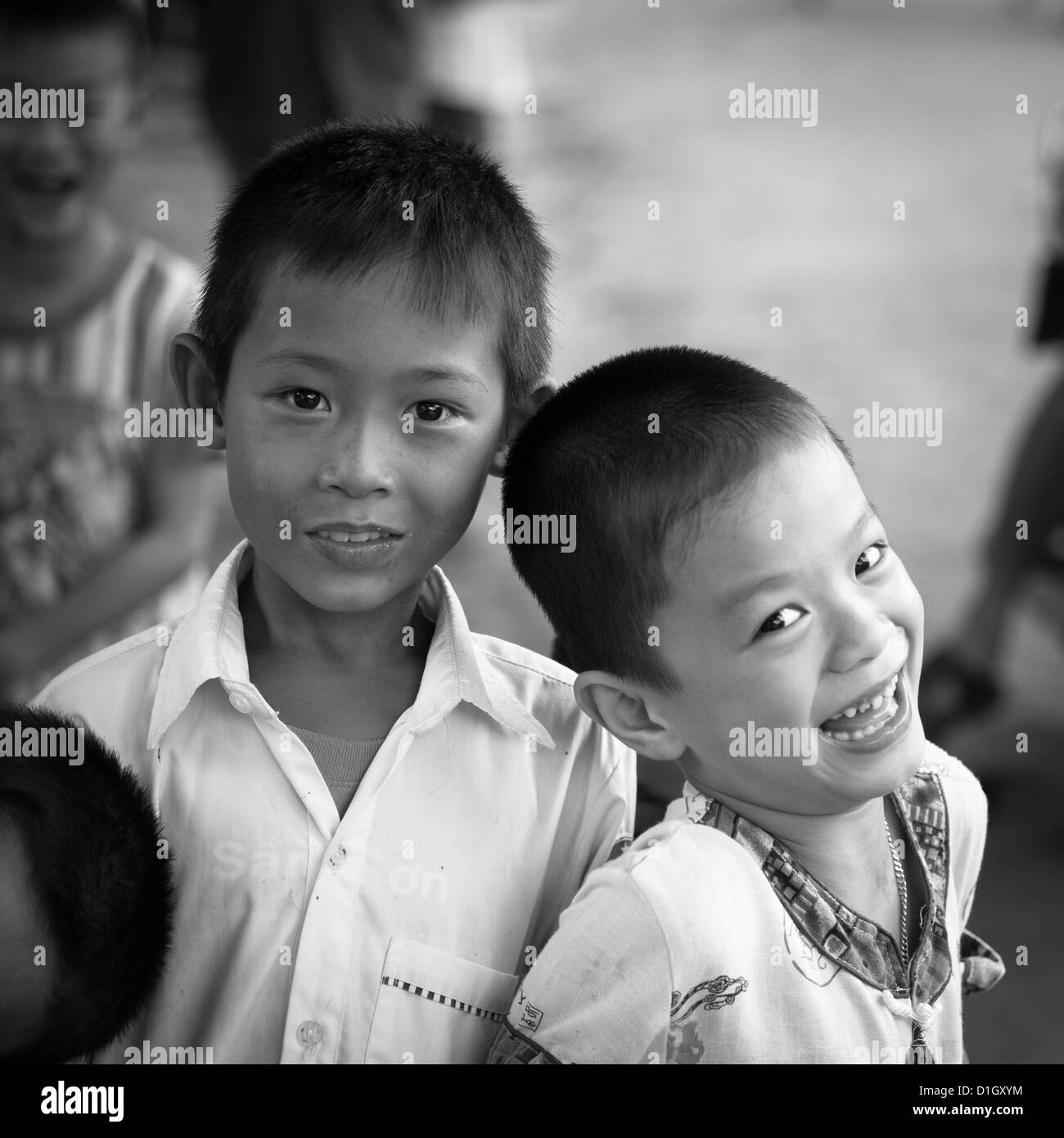 Cheeky Vietnamese children at play Stock Photo Alamy