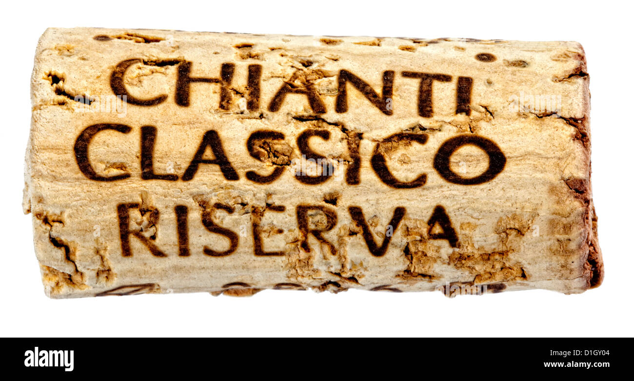 Chianti Classico Riserva wine cork, Stock Photo
