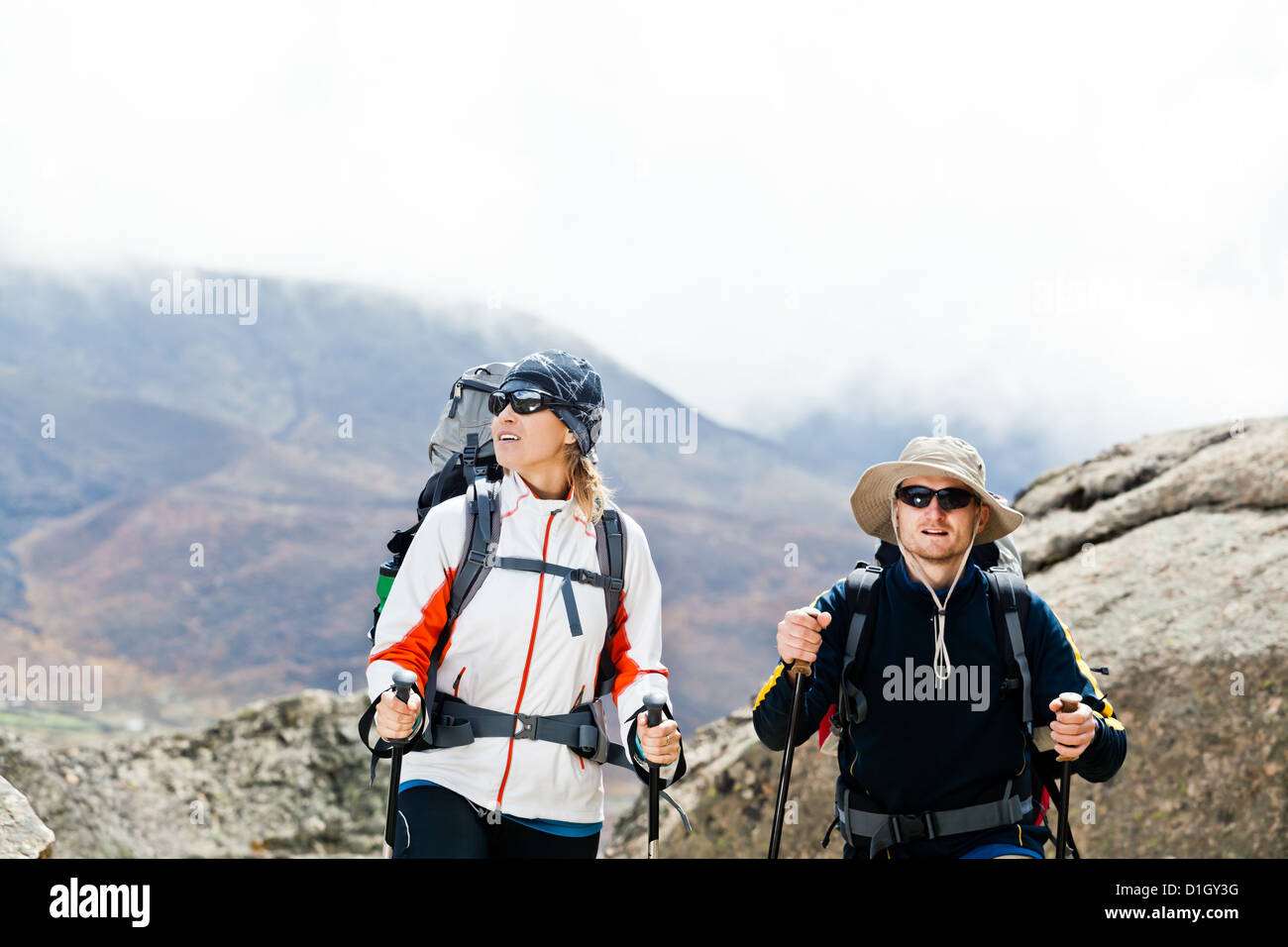 Couple trekker hi-res stock photography and images - Alamy