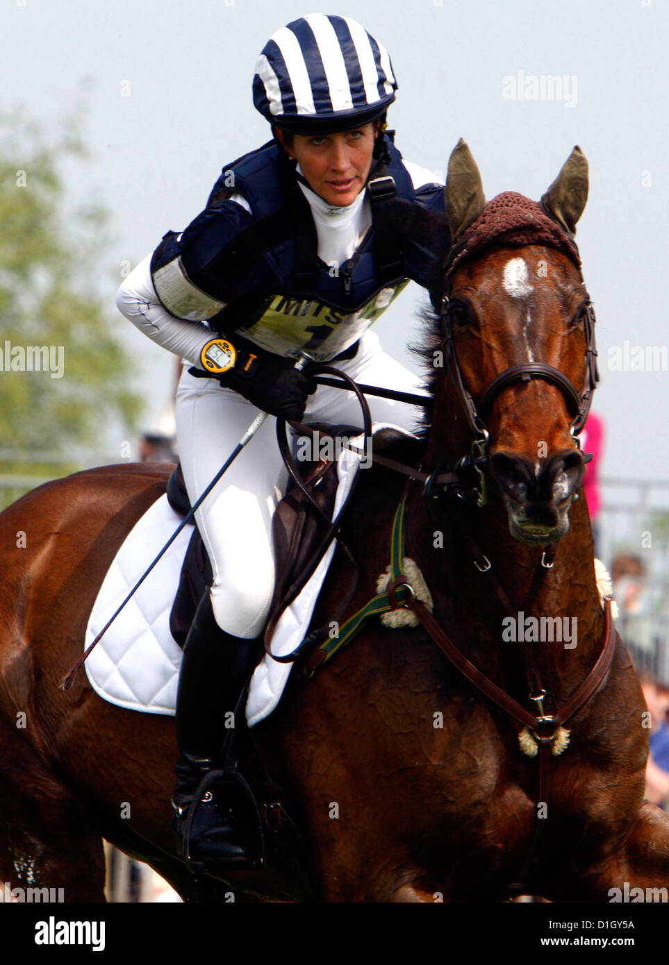 24.04.2011 Carroll Powell on Boston Two at Badminton Horse Trials Credit James Galvin Stock Photo