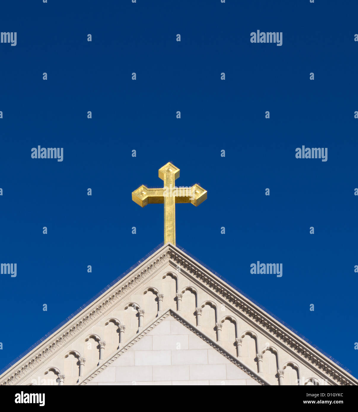Christian Cross on a Church Stock Photo Alamy