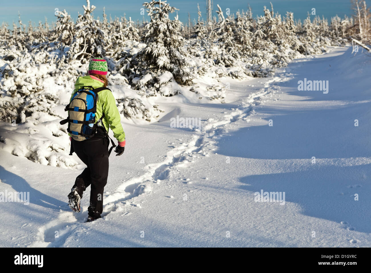 Woman walking and sport and winter hi-res stock photography and images ...