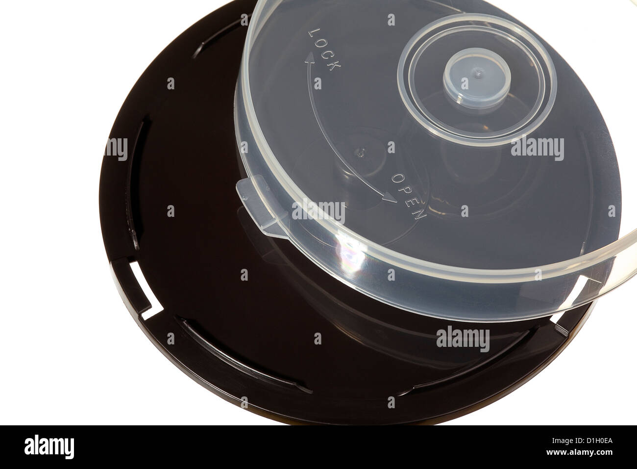 Close up of a CD/DVD box isolated on white background Stock Photo - Alamy
