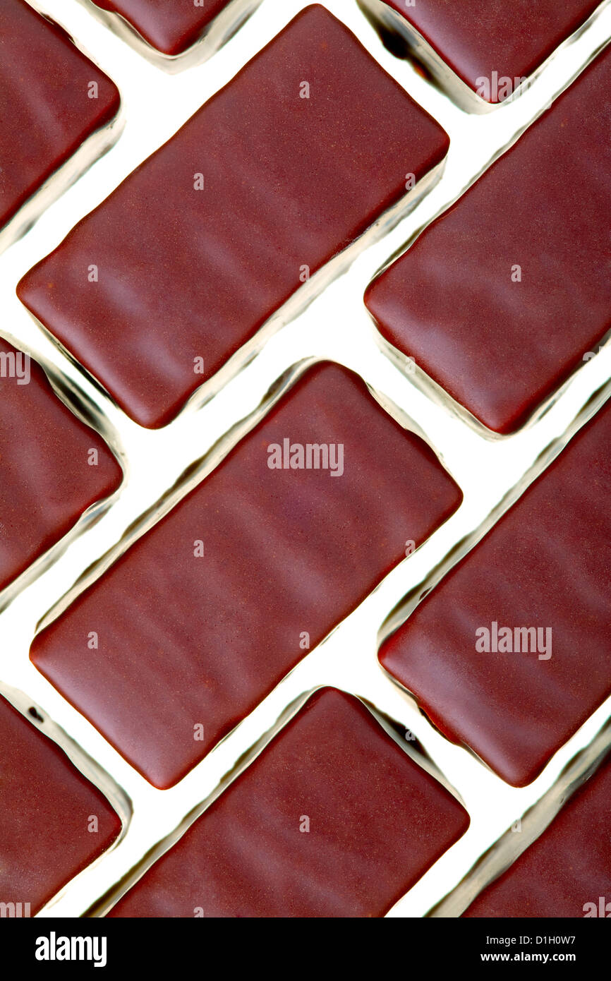 Close up of a chocolates cream-filled isolated on white background Stock Photo