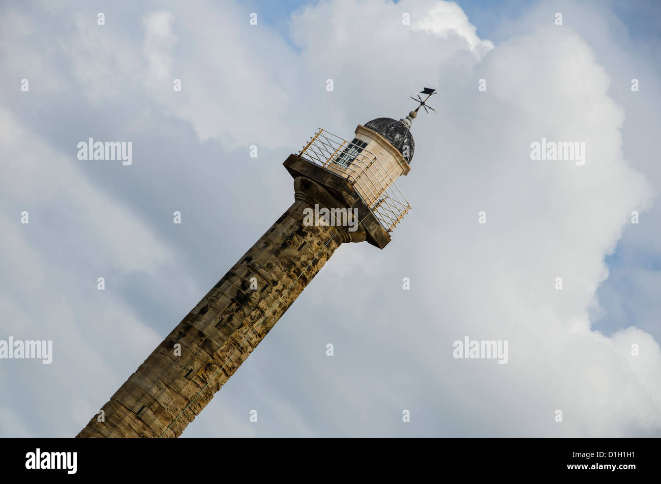 Slightly abstract view of Whitby lighthouse on a sunny day Stock Photo