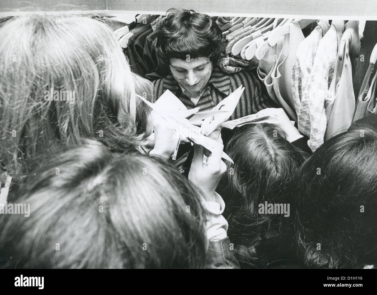 THE TROGGS Pete Staples of UK pop group in October 1966 at opening of The City Girl boutique in Victoria Street, London. Photo: Tony Gale Stock Photo