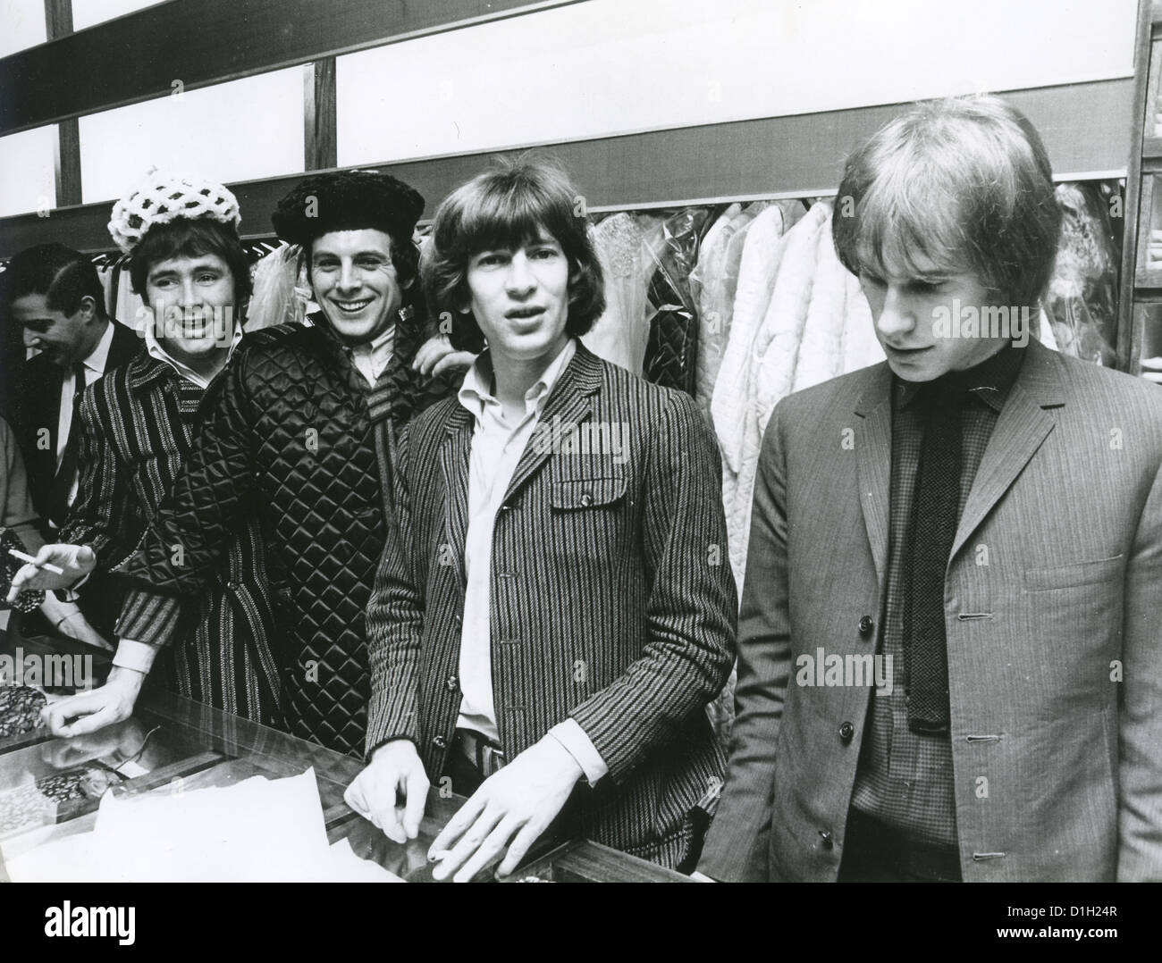THE TROGGS UK pop group in October 1966 at opening of The City Girl boutique in Victoria Street, London. Photo Tony Gale Stock Photo