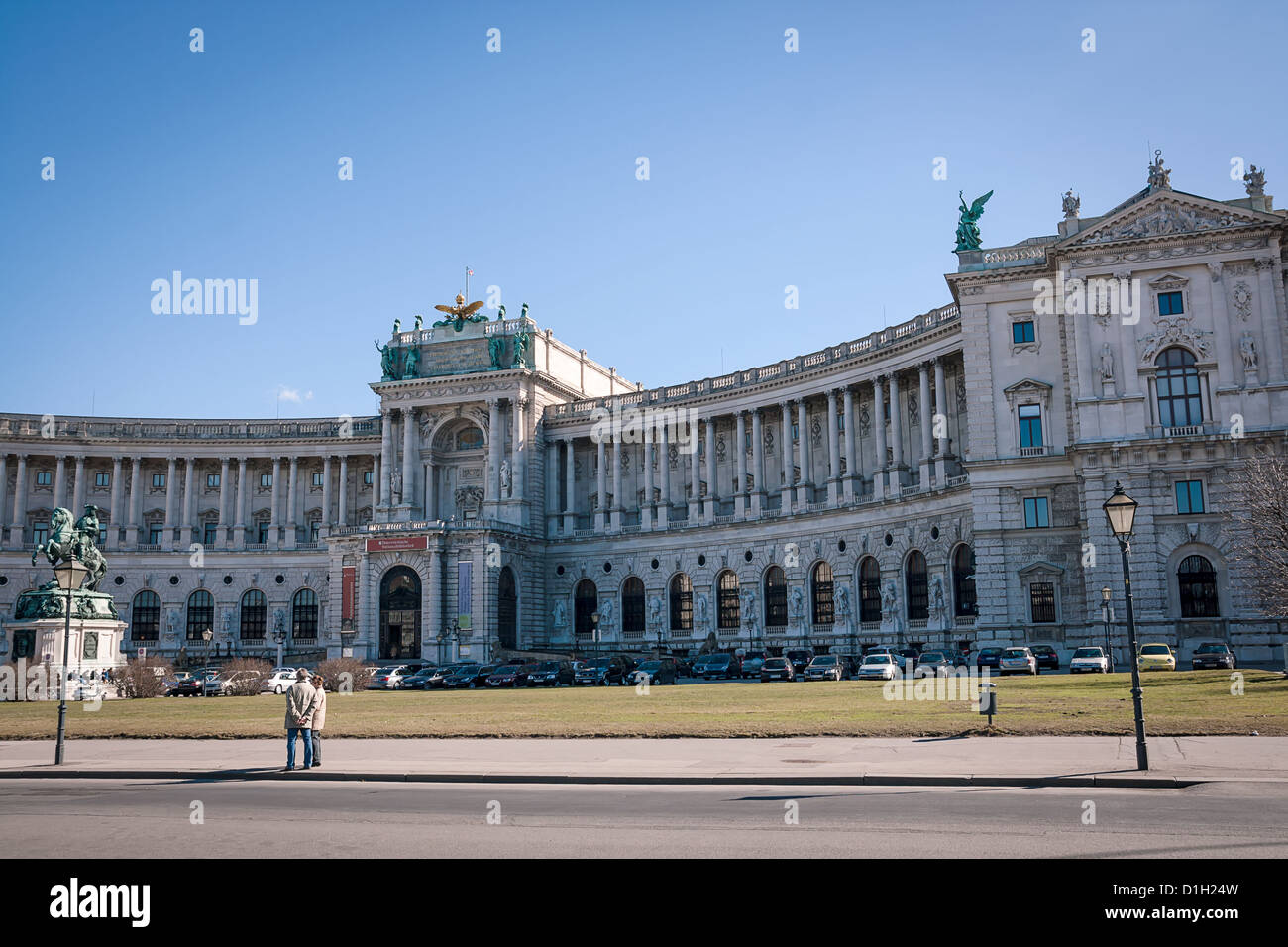 New, Gallery, Heldenplatz, Vienna, Austria, Europe, Stock Photo