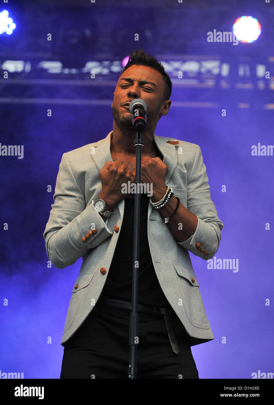 Marcus Collins (born 15 May 1988) is an English singer who finished as the runner-up of the eighth series of The X Factor in 201 Stock Photo