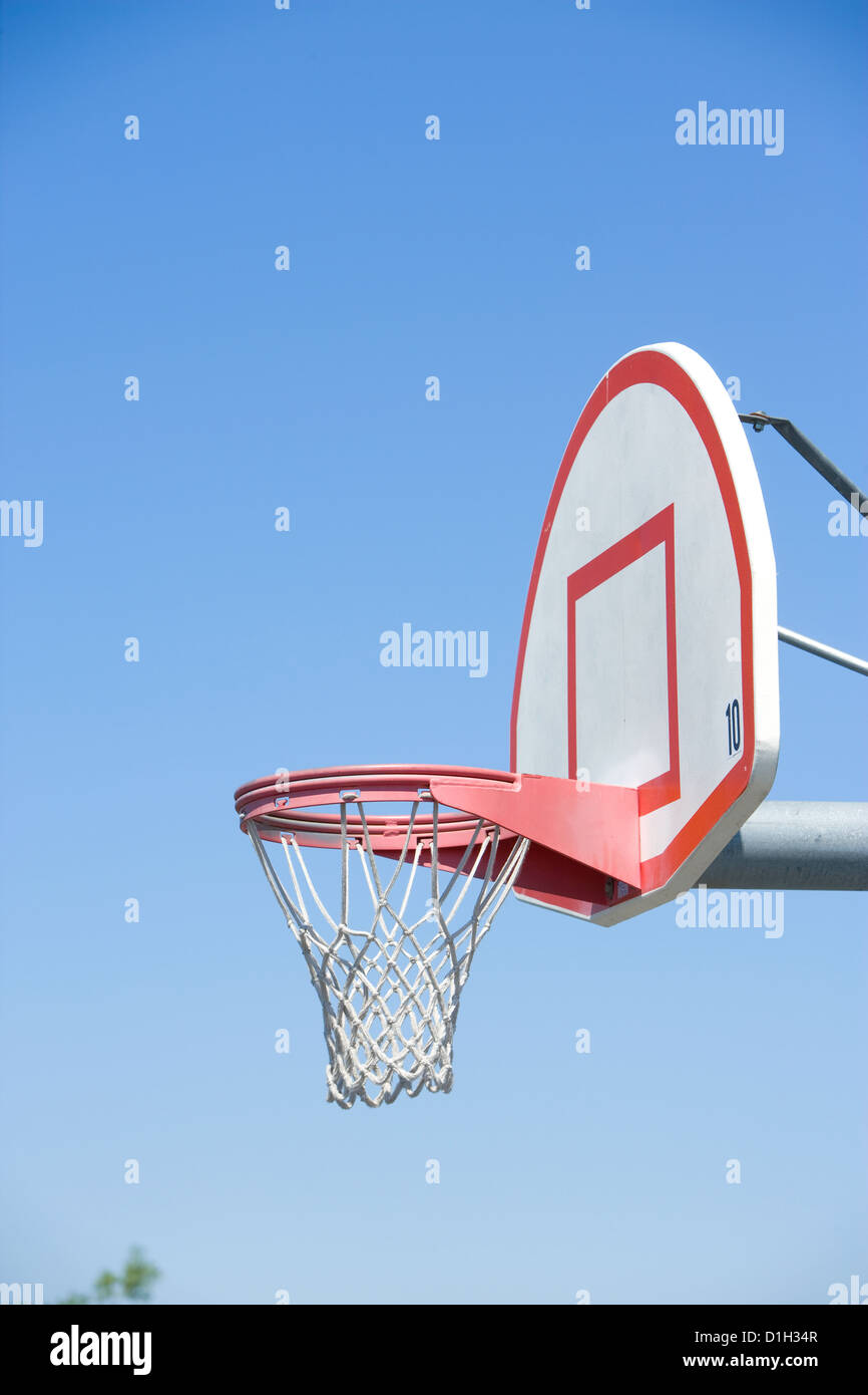 Basketball Court with Blacktop Stock Photo