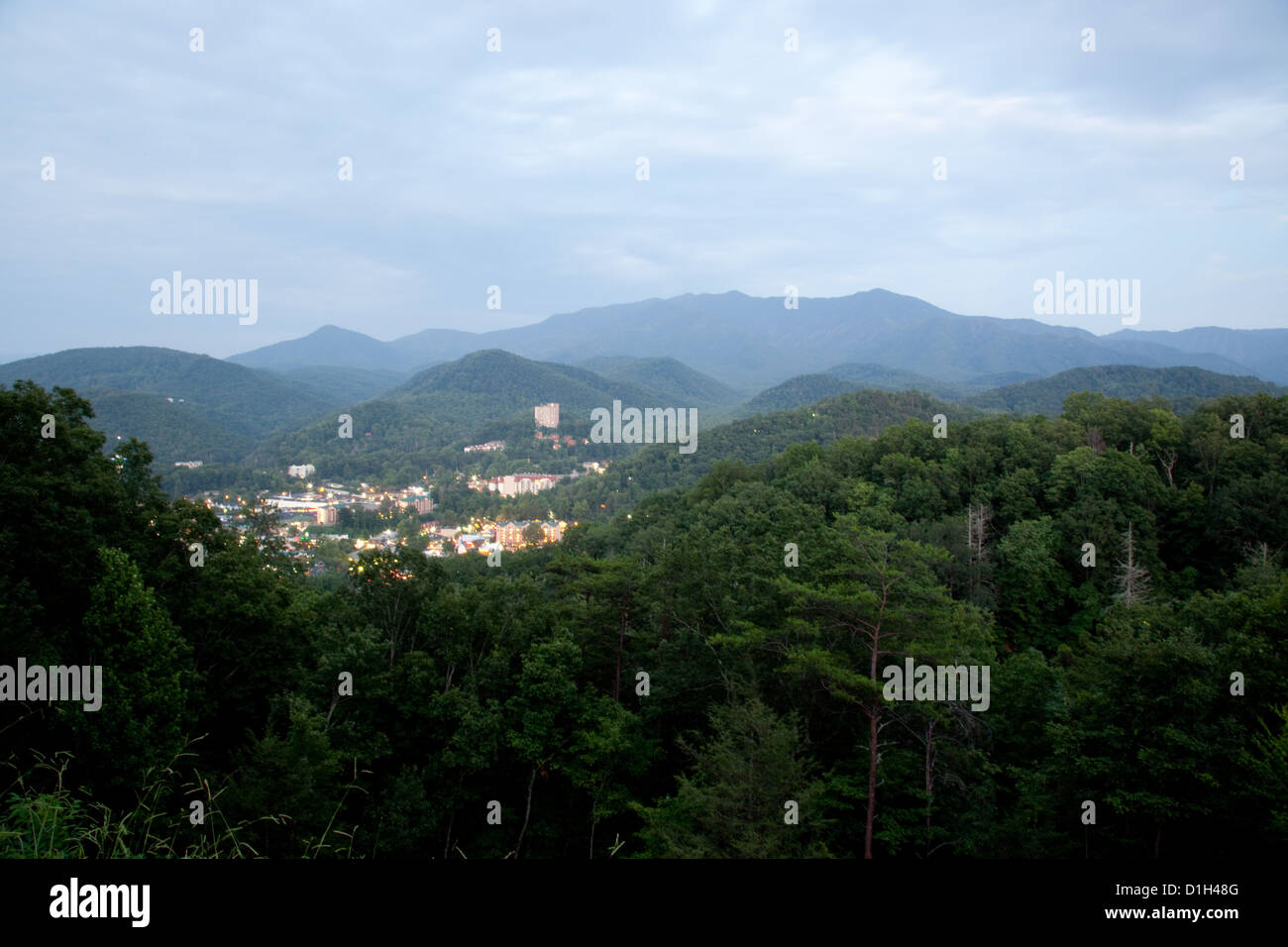 Gatlinburg, Tennessee, nestled in the Great Smoky Mountain National 