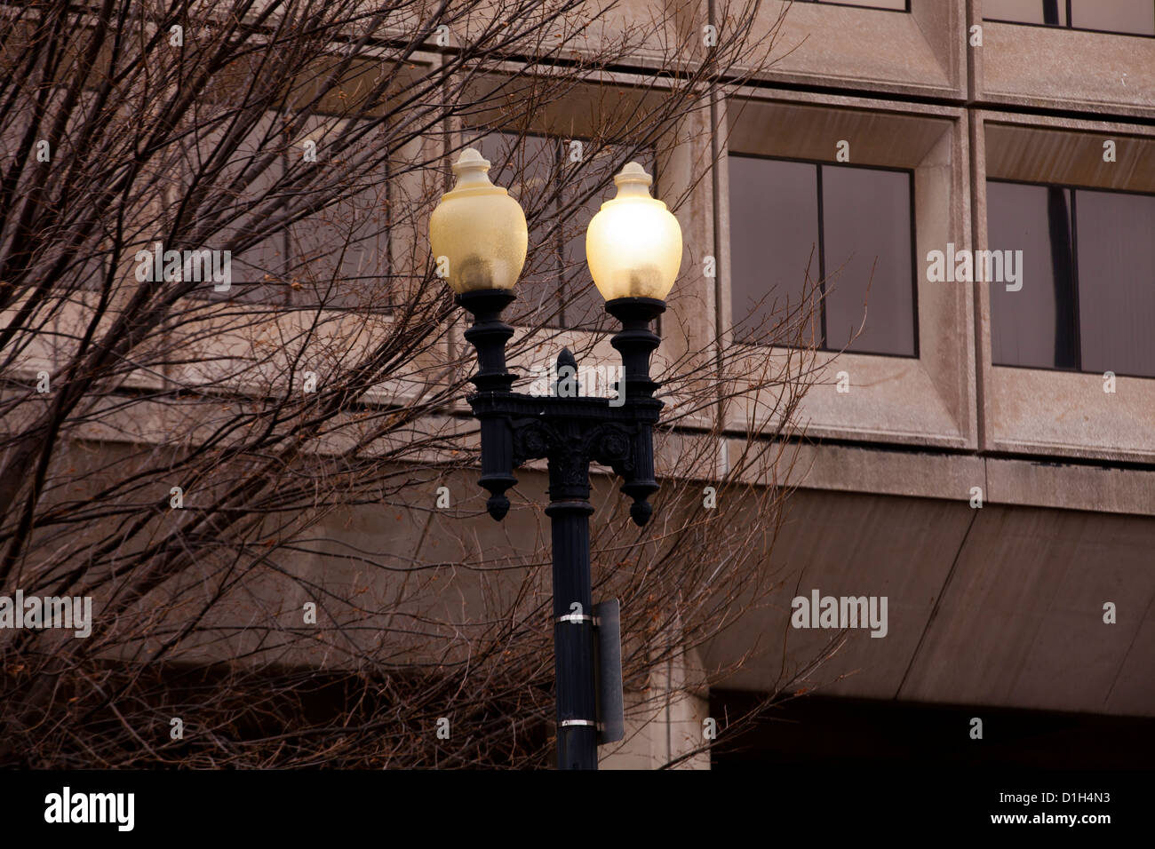 Broken street lamp - USA Stock Photo