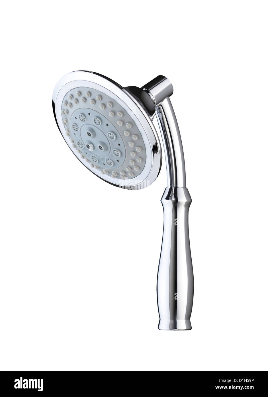Shiny and luxury chrome shower head isolated Stock Photo Alamy