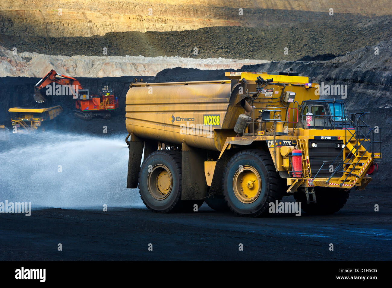 Coal mining machinery, Bowen Basin, Queensland Australia Stock Photo
