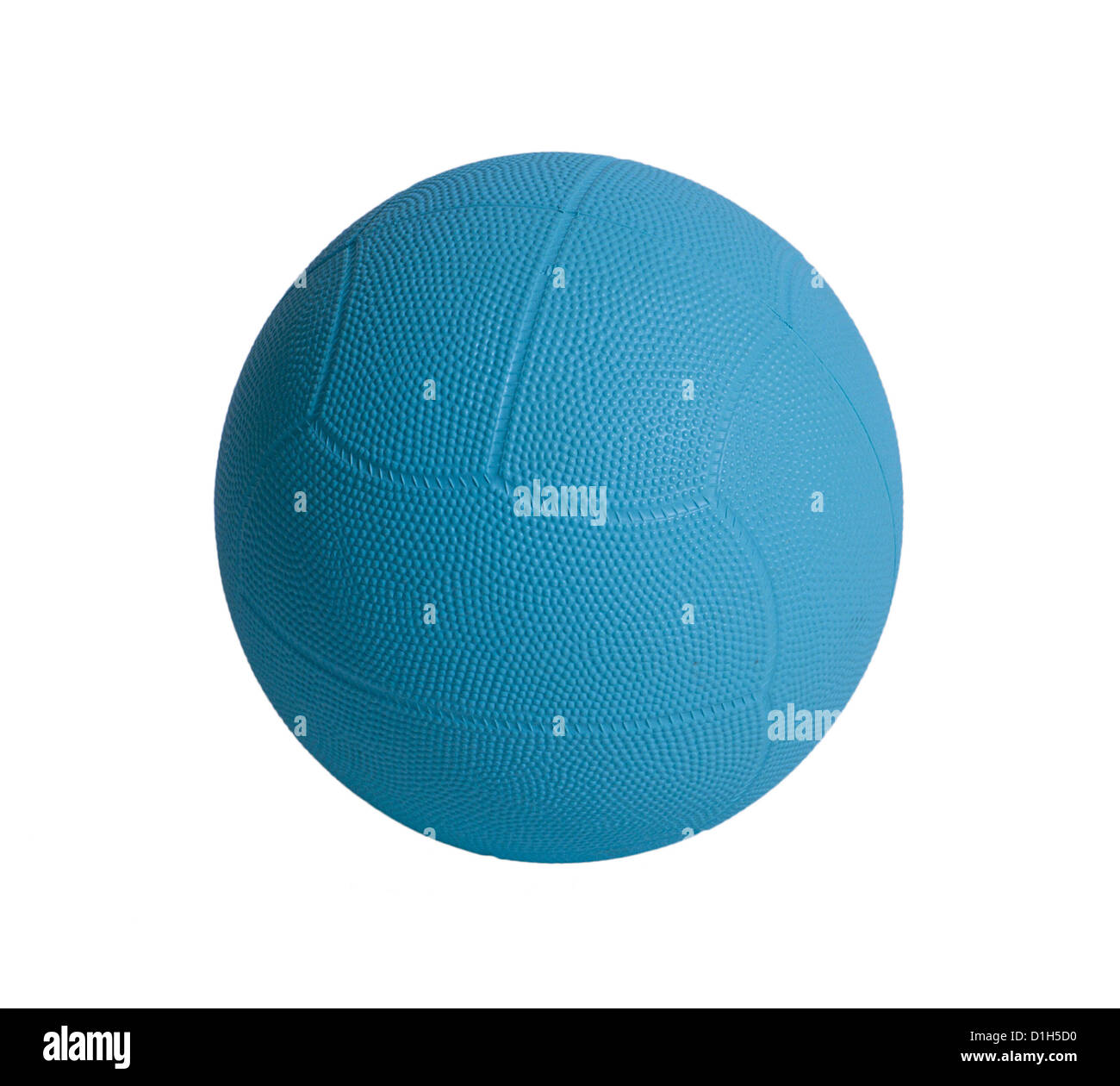 Blue dodge ball a sporting goods isolated Stock Photo