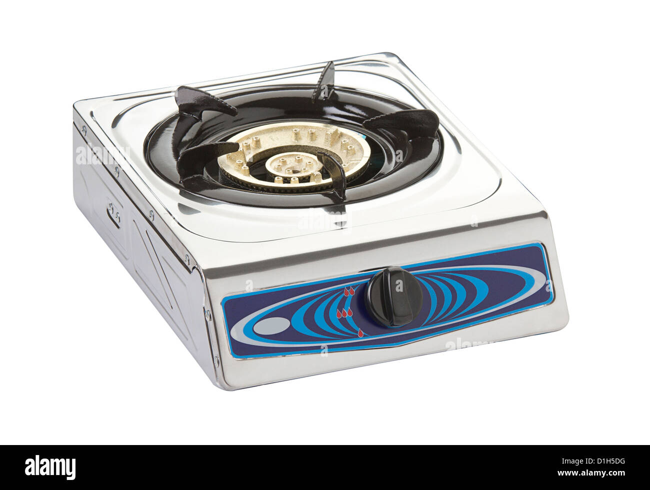 Gas stove the necessary kitchenware isolated Stock Photo Alamy