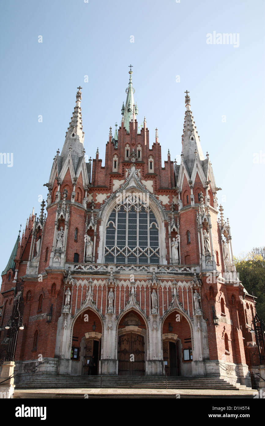 Front entrance to St Joseph's Church, Krakow, Poland Stock Photo