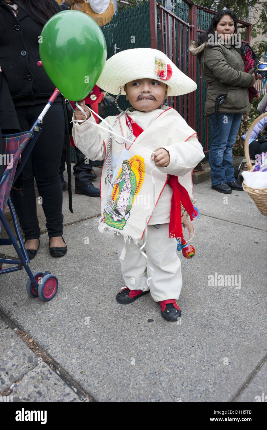 Festival of the Virgin of Guadalupe, the patron Saint of Mexico at the Borough Park section of Brooklyn, 2012. Stock Photo