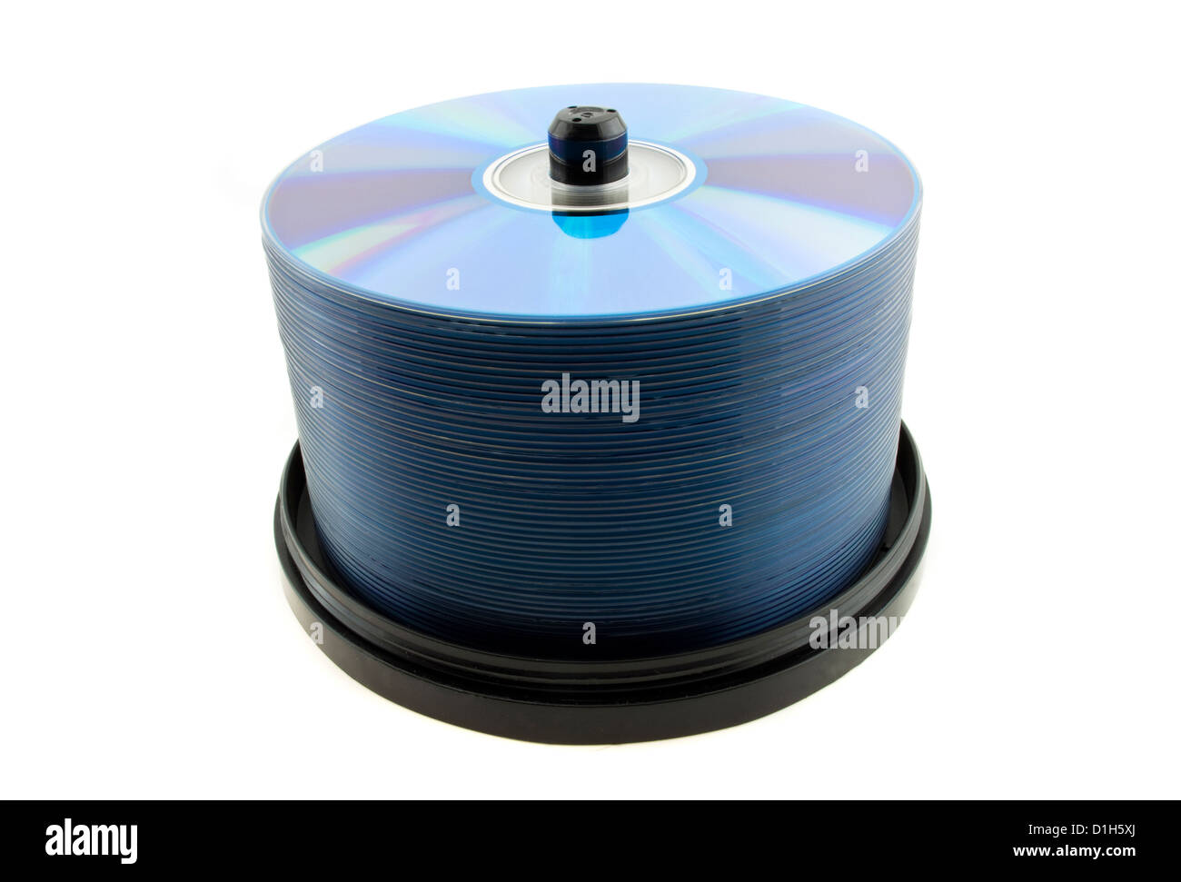 Spindle computer disks isolated on a white background Stock Photo Alamy