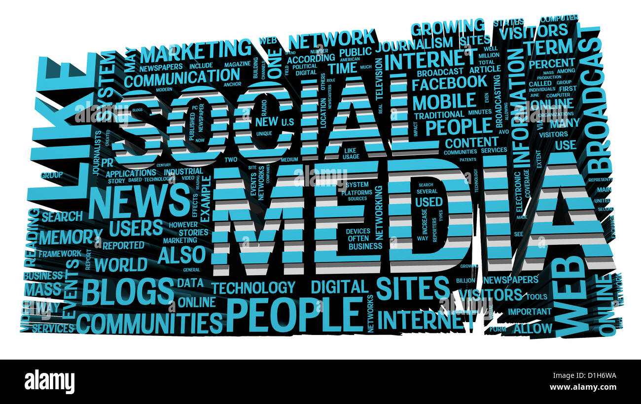 Social media marketing monitor Cut Out Stock Images Pictures Alamy