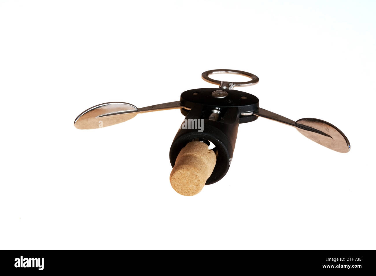 corkscrew with cork frontview Stock Photo Alamy