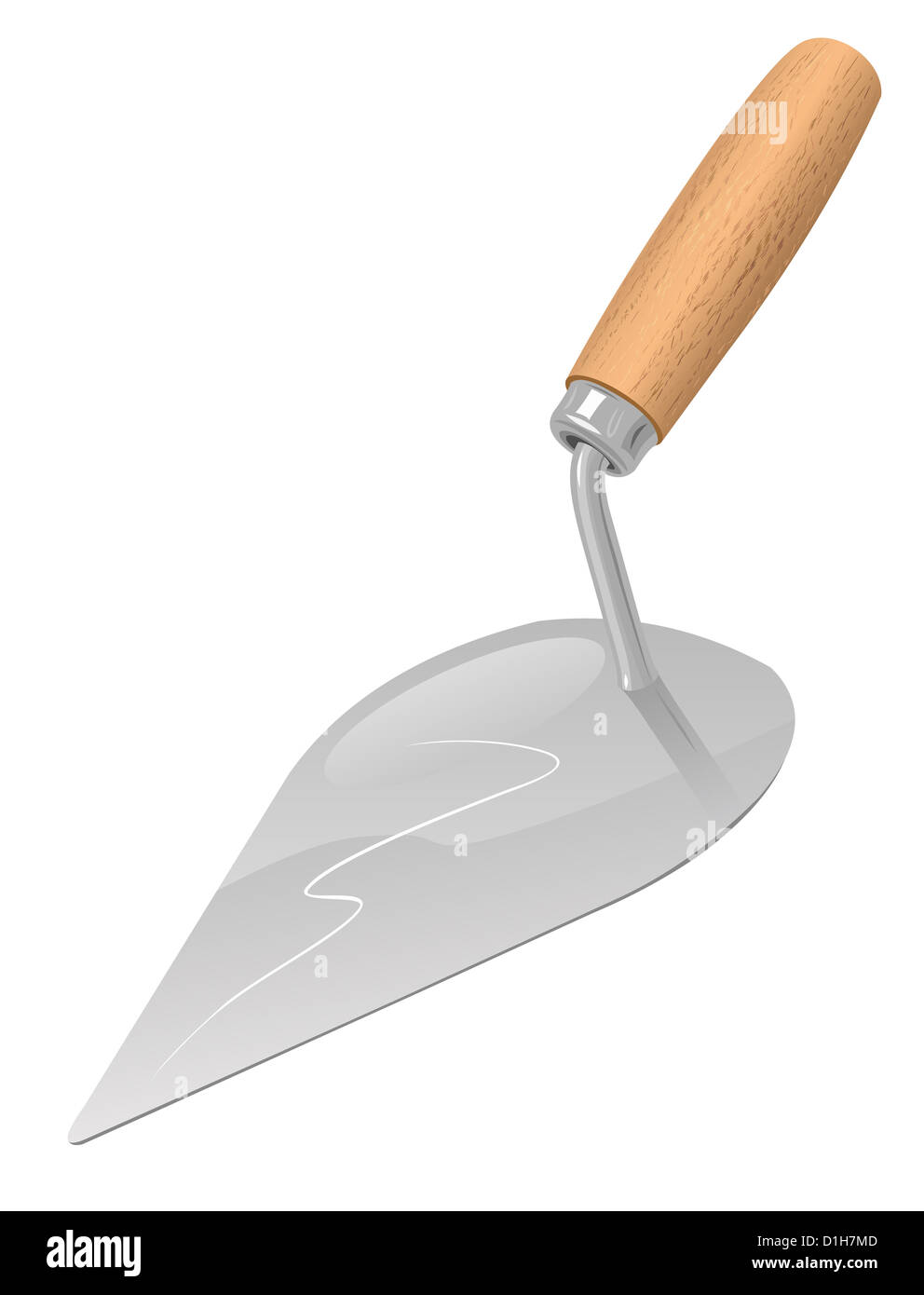 Trowel with wooden handle Stock Photo Alamy