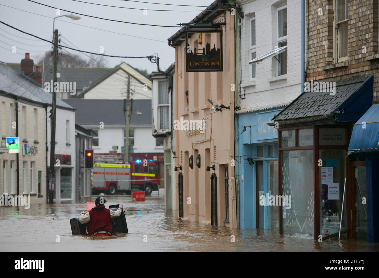 Braunton, North Devon, UK. 22nd December 2012. After heavy overnight