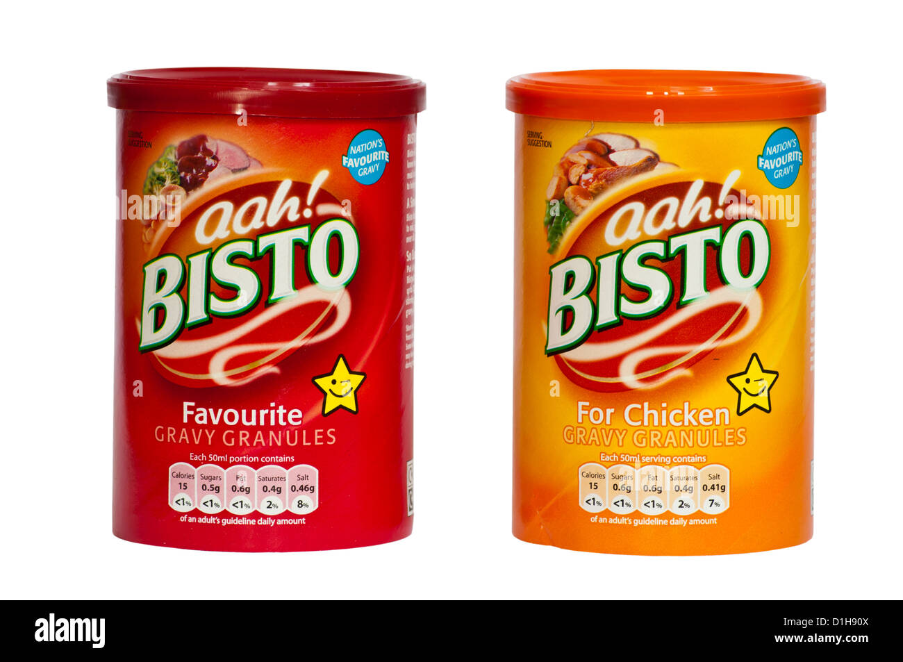 Tubs Of Bisto Gravy Granules Stock Photo Alamy