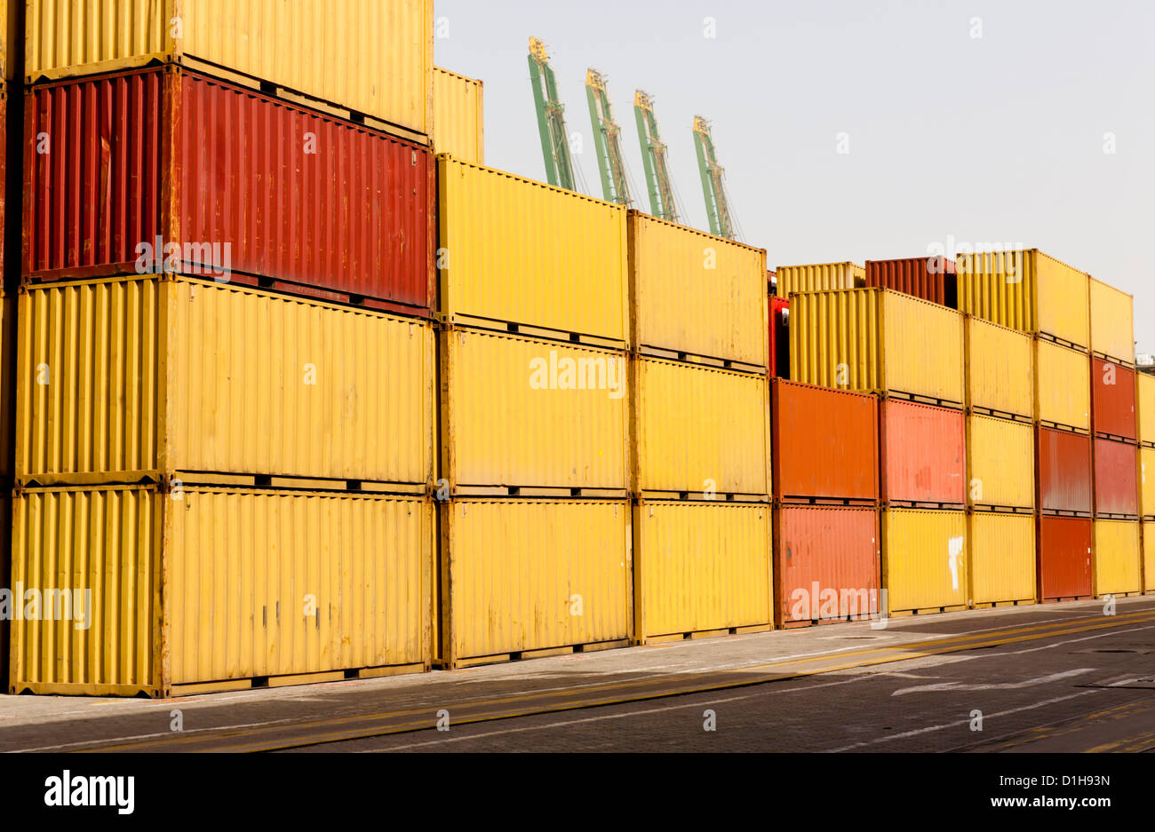 Cargo container harbor Stock Photo