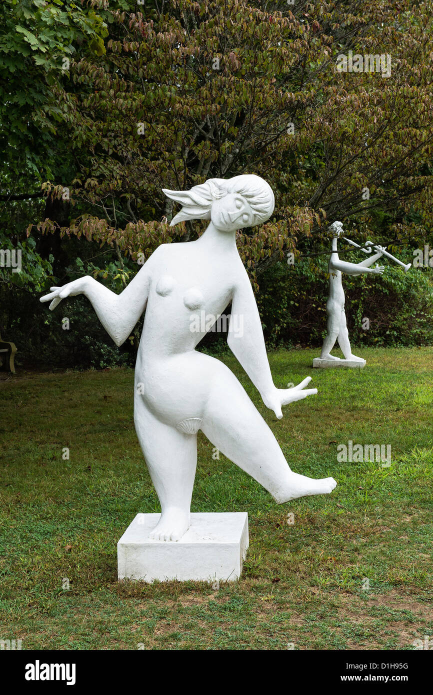 Sculptures, The Field Gallery, West Tisbury, Martha's Vineyard, Massachusetts, USA Stock Photo
