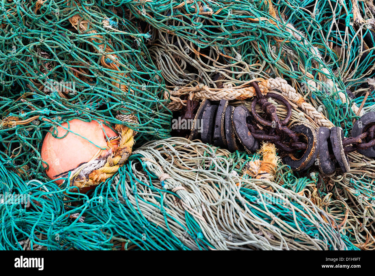Commercial fishing nets. Stock Photo