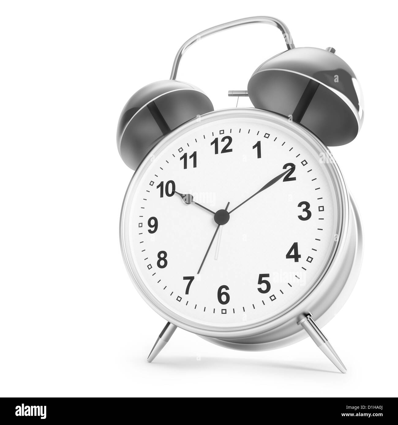 alarm clock on white background Stock Photo - Alamy