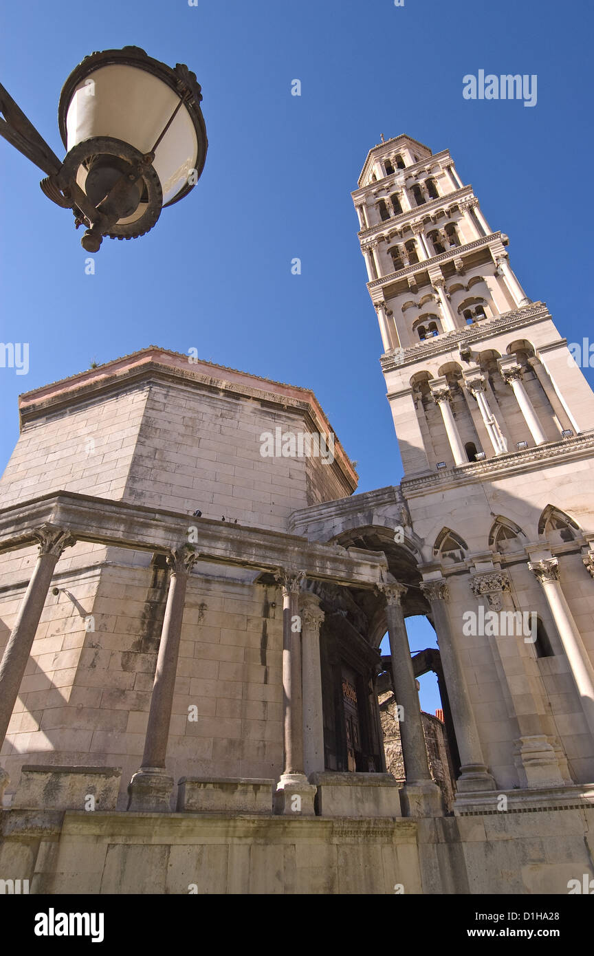 Elk192-2795v Croatia, Dalmatian Coast, Split, Cathedral of St Dominus 12-16th c Stock Photo