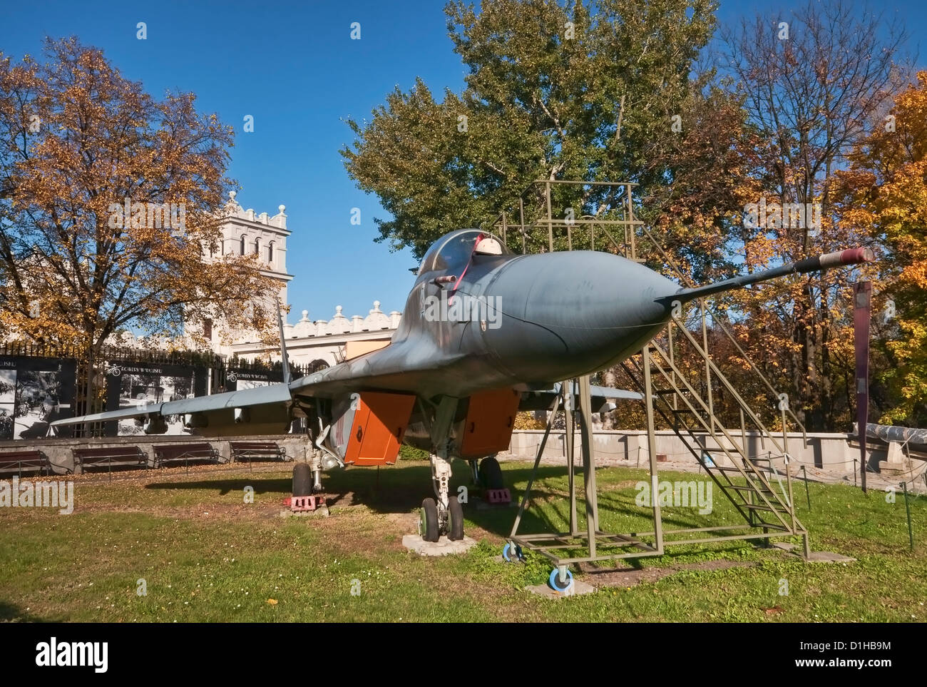 Mikoyan MiG-29, Soviet jet fighter aircraft, Polish Army Museum in Warsaw, Poland Stock Photo