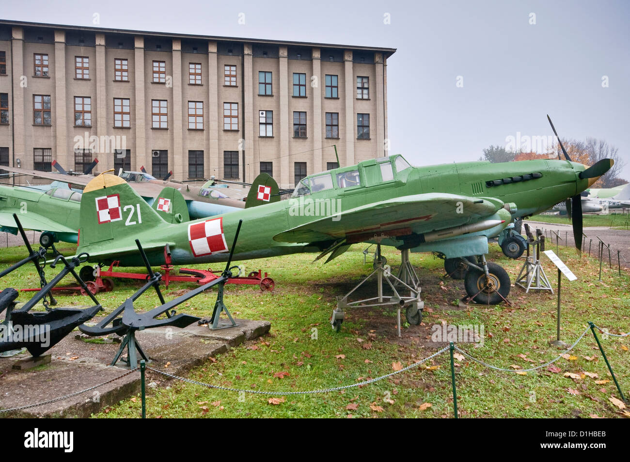 Ilyushin Il-2m3 Shturmovik, Soviet WWII ground attack fighter, Polish Army Museum in Warsaw, Poland Stock Photo